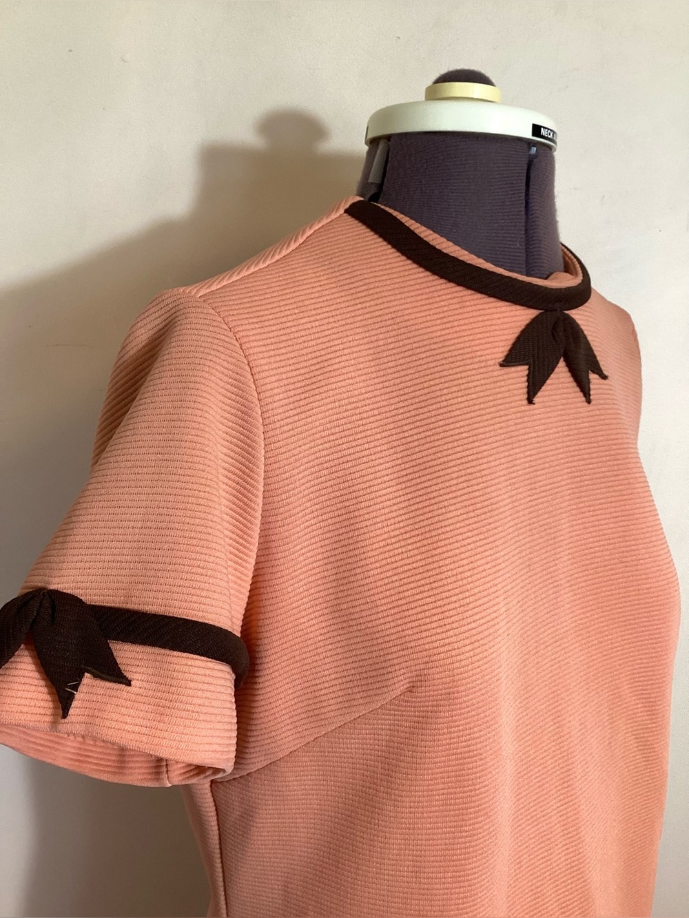 Handmade 60s Mod Retro Mini Shift Dress Size M - Picture 8 of 16